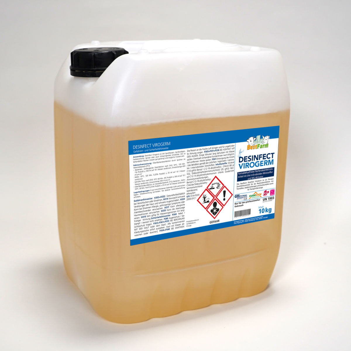 Das neue Flächendesinfektionsmittel BestFarm Desinfect ViroGerm