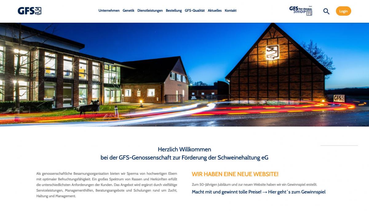 Website der GFS eG