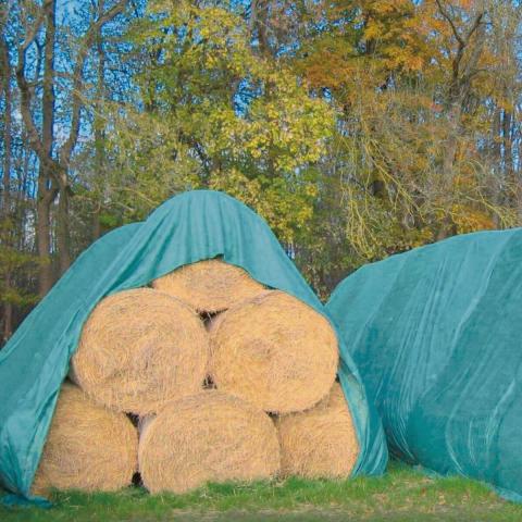 Witterungsschutz für Heuballen und Strohballen 