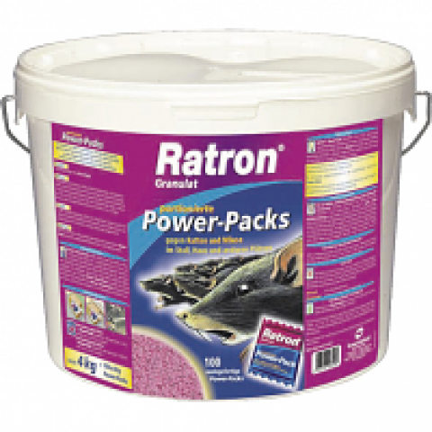 Ratron Power Packs sind portionierte attraktive Köder zur Schadnagerbekämpfung.