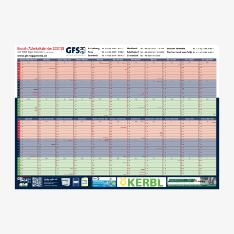 GFS Brunst- und Abferkelkalender 2027