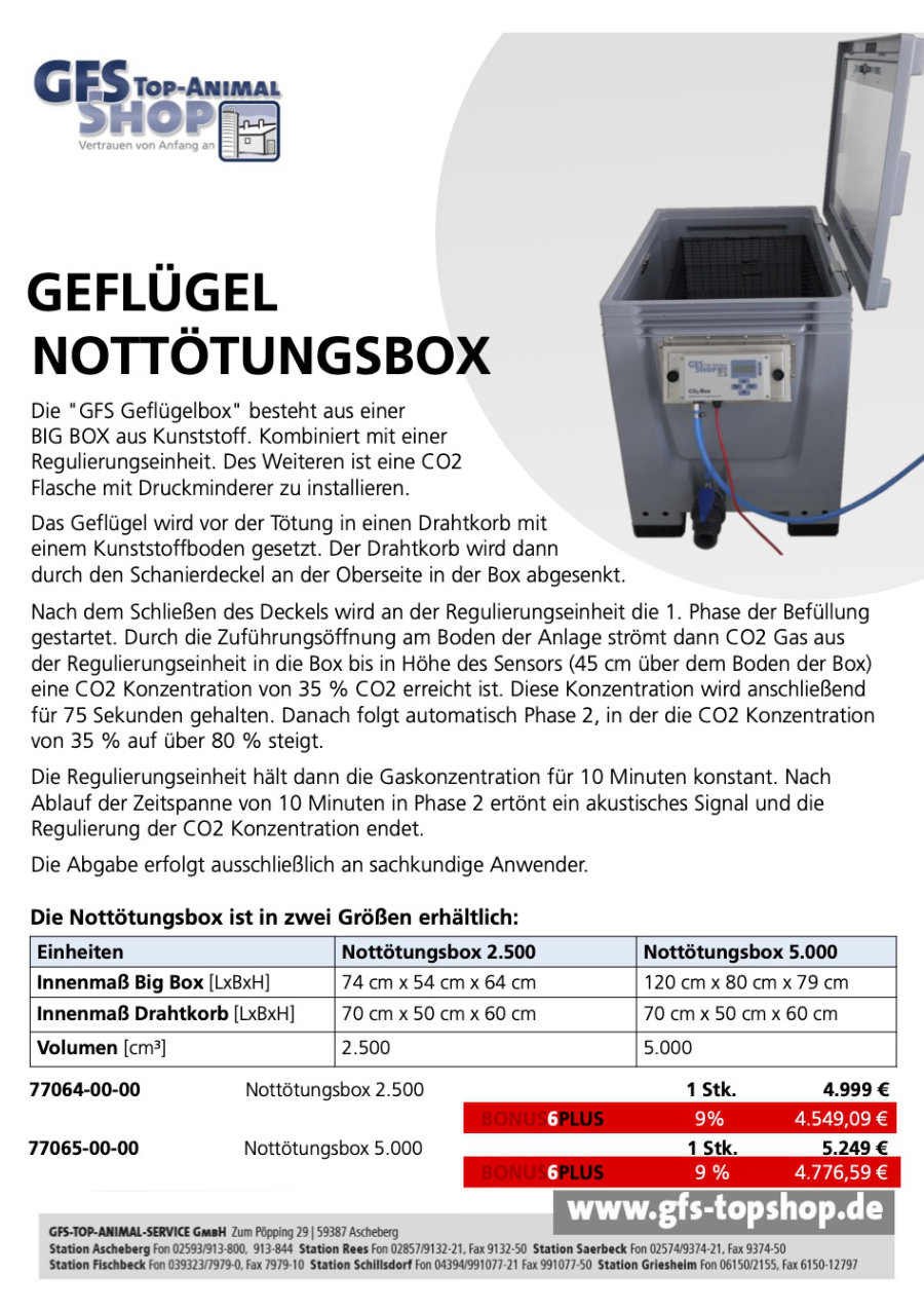 Geflügel Nottötungsbox