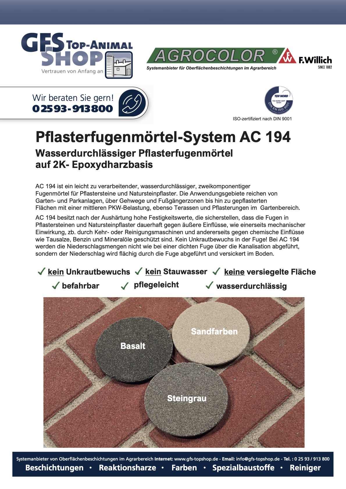 Pflasterfugenmörtel-System AC 194