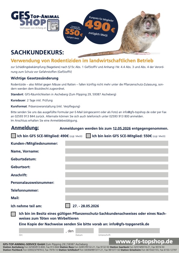 Flyer Sachkundekurs Rodentiziden