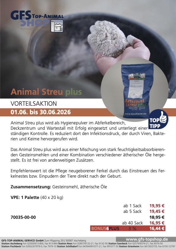 Vorteilsaktion Animal Streu plus