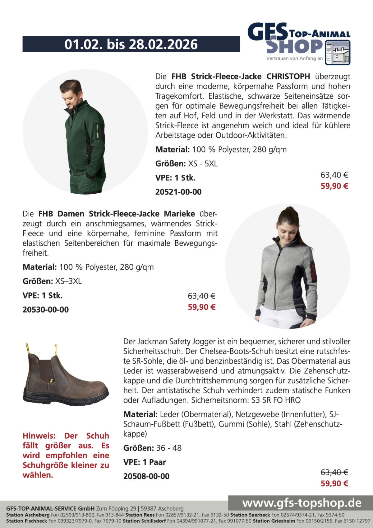 Vorteilsaktion Bekleidung