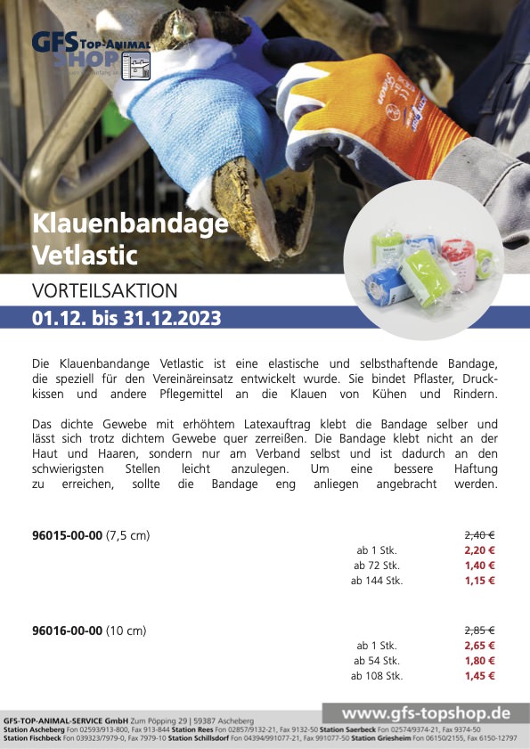 Vorteilsaktion Klauenbandage
