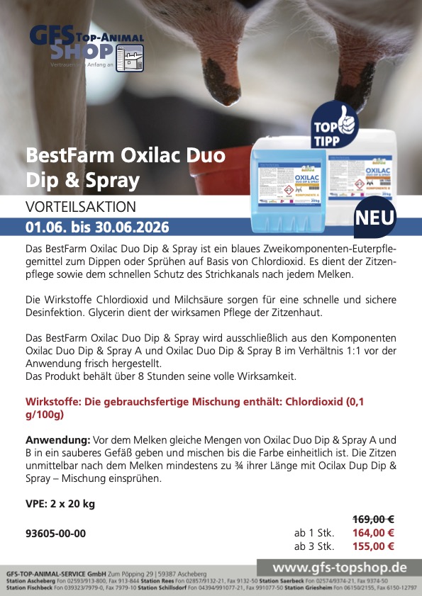 Vorteilsaktion BestFarm Oxilac Duo Dip & Spray