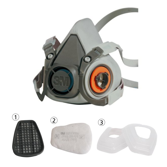 Halbmaske 3 M ohne Filter #1
