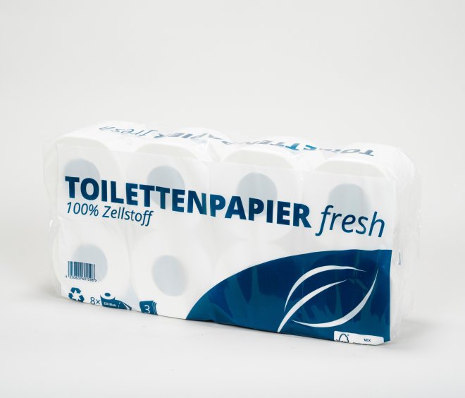 Toilettenpapier 250 Blatt, 3-lagig