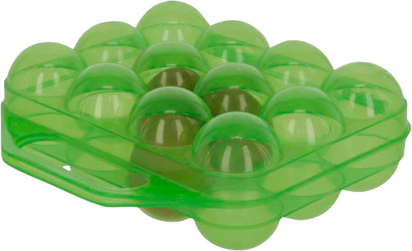 Eierbox für 12 Eier, Kunststoff grün