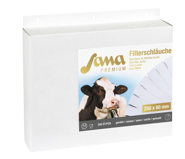 Milchfilter Sana Premium 250 x 57 genäht, 250 Stück