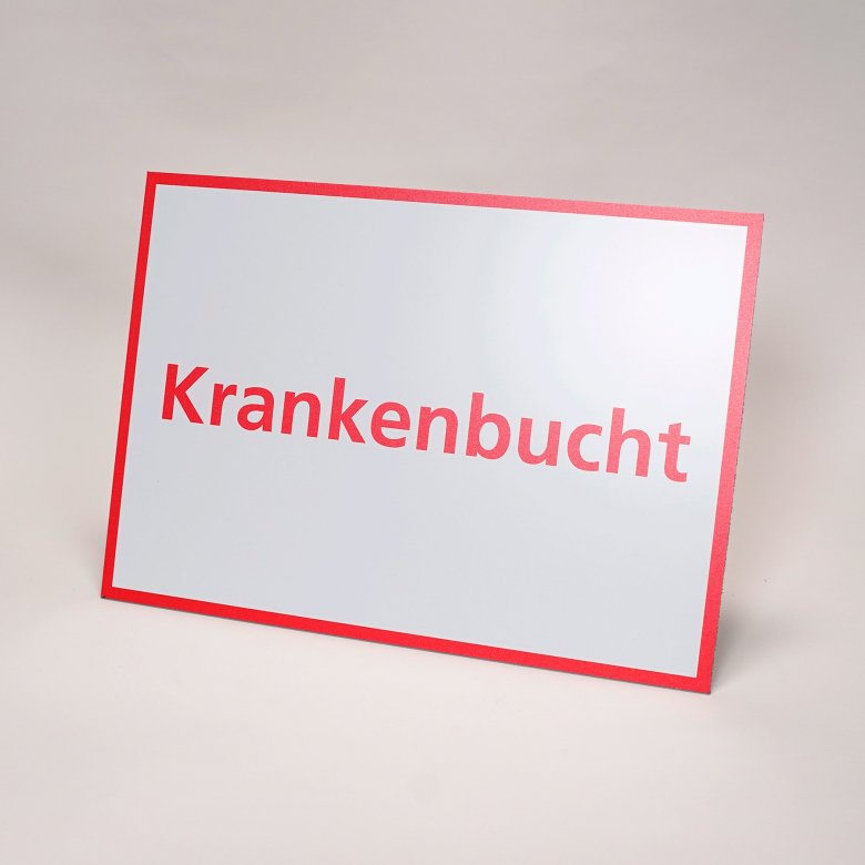Schild -Krankenbucht- 25 x 35 cm