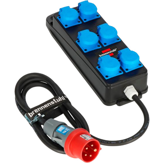 CEE Stromverteiler 16 A auf 6X 230V (2m)