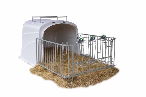 Calf-House Premium DUO mit Zaun