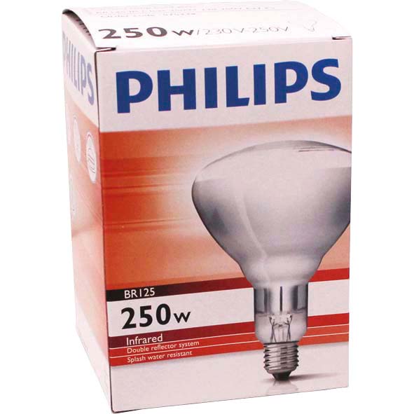 Hartglas Infrarotlampe Philips Kerbl 22314 Infrarot Lampe rot 250 W 