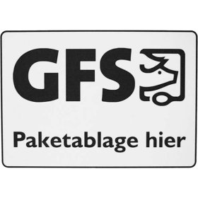 Schild Paketablage