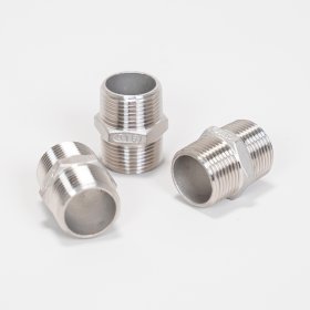 Edelstahl Doppelnippel 3/4