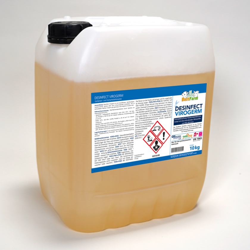 Das neue Flächendesinfektionsmittel BestFarm Desinfect ViroGerm