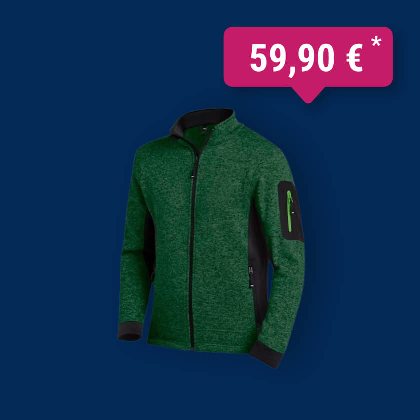 FHB Herren Strick-Fleece-Jacke Christoph